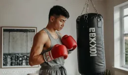 تمرین بوکس در خانه با کیسه