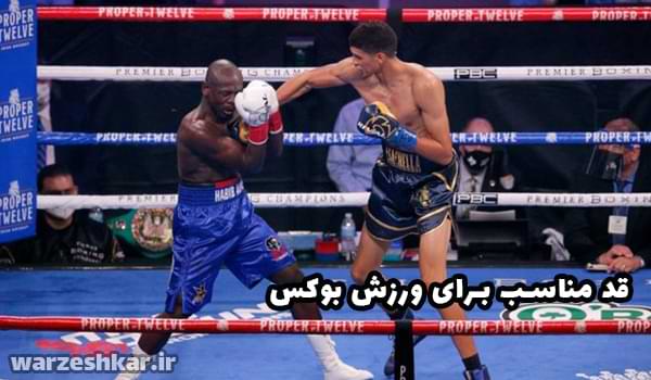 قد مناسب برای ورزش بوکس